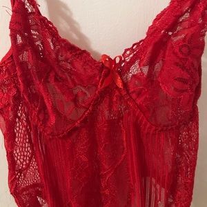 Red Lace Bodysuit